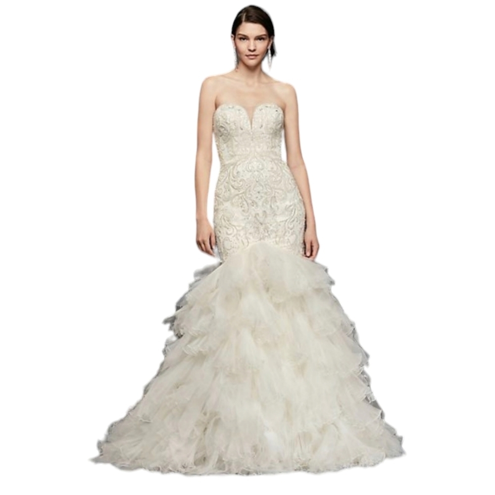 NWOT strapless mermaid bridal gown - Picture 1 of 10